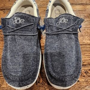 Casual Blue and White Slip-On Shoes